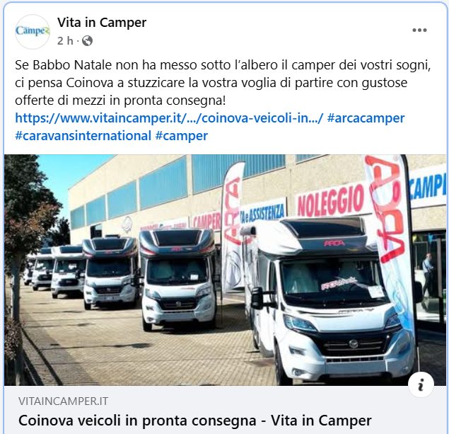 COINOVA SRL ARTICOLO VITA IN CAMPER